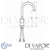 Ideal Standard Affinity Single Lever 1 Taphole Sink Mixer Dimensions