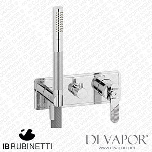 IB Rubinetti EB2314CC Bold Exposed Parts for Manual Wall Mixer with Three Ways Diverter and Shower Kit Spare Parts