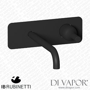 IB Rubinetti EBI207NP Batli? Wall Mounted Washbasin Mixer with Long Spout Complete with Drain Spare Parts