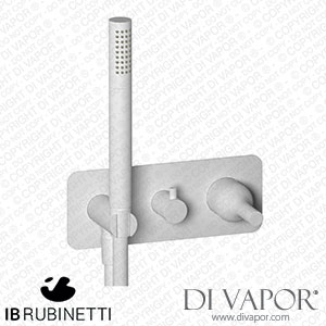 IB Rubinetti EBI313BO Batli? Exposed Parts for Manual Wall Mixer with Two Ways Diverter and Shower Kit Spare Parts