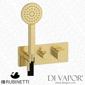 IB Rubinetti EEO313IS_1 Elio Exposed Parts for Two Way Shower Mixer with Plain Handle Complete with Shower Kit Hydroprogressive Cartridge Spare Parts