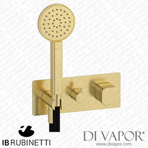 IB Rubinetti EEO313IS_2 Elio Exposed Parts for Two Way Shower Mixer with Coral Handle Complete with Shower Kit Hydroprogressive Cartridge Spare Parts