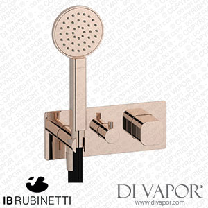 IB Rubinetti EEO313RS_1 Elio Exposed Parts for Two Way Shower Mixer with Plain Handle Complete with Shower Kit Hydroprogressive Cartridge Spare Parts