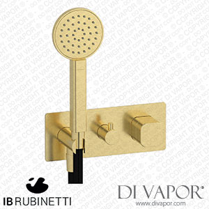 IB Rubinetti EEO314IS_1 Elio Exposed Parts for Three Way Shower Mixer with Plain Handle Complete with Shower Kit Hydroprogressive Cartridge Spare Parts