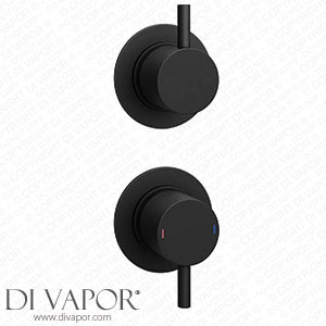 Arezzo Matt Black Concealed Individual Diverter + Thermostatic Control Shower Valve - EG-AZ-39AB Spare Parts