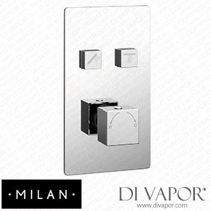 Milan EG-PB-02S Twin Modern Square Push-Button Shower Valve Spare Parts