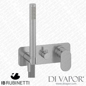 IB Rubinetti EK2313SS K2 Exposed Parts for Manual Wall Mixer with Two Ways Diverter and Shower Kit Spare Parts