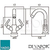 VADO ELA 100SB CP Mixer Spare Parts Diagram