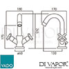 VADO ELW-100-CP Mixer Spare Parts Diagram