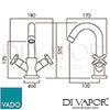 VADO ELW-100SB-CP Mixer Spare Parts Diagram