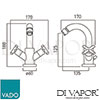 VADO ELW-110-CP Mixer Spare Parts Diagram