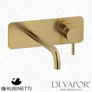 IB Rubinetti EMT207OS Milanotorino Wall Mounted Washbasin Mixer with Long Spout Complete with Drain Spare Parts