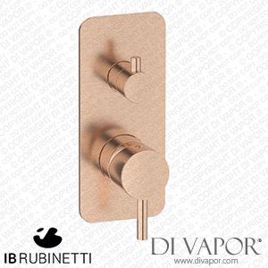 IB Rubinetti EMT312SR Milanotorino Exposed Parts for Manual Wall Mixer with Three Ways Diverter Spare Parts