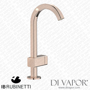 IB Rubinetti EO200RS_1 Elio Washbasin Mono Mixer with Hydroprogressive Cartridge Complete with Drain 60Degree Cut Spout and Plain Lever Spare Parts