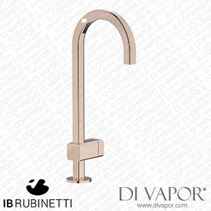 IB Rubinetti EO200RS_3 Elio Washbasin Mono Mixer with Hydroprogressive Cartridge Complete with Drain Full Arch Spout and Plain Lever Spare Parts