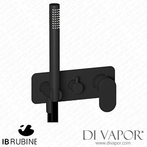 IB Rubinetti ESB313NP Superbox Exposed Parts for Manual Wall Mixer with Two Ways Diverter and Shower Kit Spare Parts