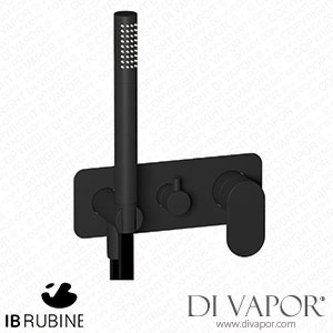 IB Rubinetti ESB314NP Superbox Exposed Parts for Manual Wall Mixer with Three Ways Diverter and Shower Kit Spare Parts