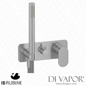 IB Rubinetti ESB314SS Superbox Exposed Parts for Manual Wall Mixer with Three Ways Diverter and Shower Kit Spare Parts