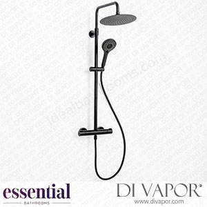 Essential ET1902 Clever Urban Round External Thermostatic Shower Matt Black Spare Parts