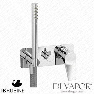 IB Rubinetti ETW314CC Twitter Exposed Parts for Manual Wall Mixer with Three Ways Diverter and Shower Kit Spare Parts