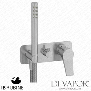 IB Rubinetti ETW314SS Twitter Exposed Parts for Manual Wall Mixer with Three Ways Diverter and Shower Kit Spare Parts