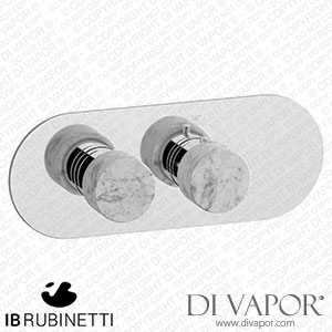 IB Rubinetti EUA122CCNMR_1 Aqua - 1 Way Thermostatic Shower Spare Parts