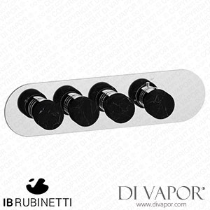 IB Rubinetti EUA322CCNMR_2 Aqua - 3 Ways Thermostatic Shower Spare Parts