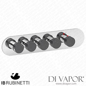 IB Rubinetti EUA422NPNMR_2 Aqua - 4 Ways Thermostatic Shower Spare Parts