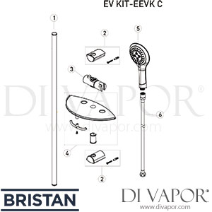 Bristan EV KIT-EEVK C Multi-Function Extended Slide Bar Shower Kit Spare Parts