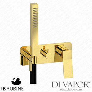 IB Rubinetti EWA313OO Wave Exposed Parts for Manual Wall Mixer with Two Ways Diverter and Shower Kit Spare Parts