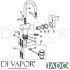 Jado F1276AA Mixer Spare Tech Diagram