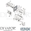 Jado F1336AA Mixer Spare Tech Diagram