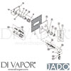 Jado F1337AA Mixer Spare Tech Diagram