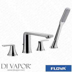 Flova FN4HBSM Fusion 4-Hole Deck Mounted Bath and Shower Mixer with Shower Set Spare Parts