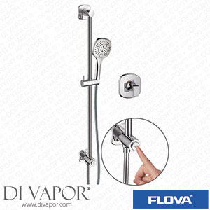 Flova FNT1WPK1-V Fusion Thermostatic Mixer with Goclick On/Off Control Slide Rail Kit Spare Parts