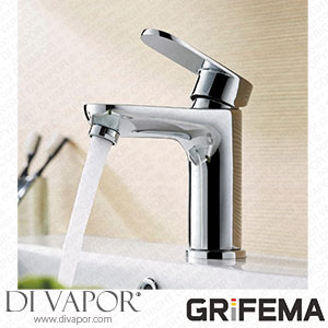 GRIFEMA PORTO-G11004 Basin Mixer Tap for Bath or Washroom with 40 cm Hose Pipe 3/8 Inch Hose Chrome Spare Parts