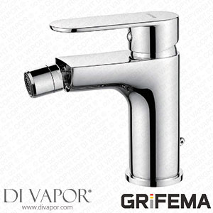 GRIFEMA PORTO-G15004 Single Lever Bath Bidet Mixer Tap without Pop-up Set 3/8 Inch Hose Chrome Spare Parts