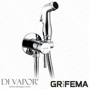 GRIFEMA COMPLENTO-G154 Wall Mounted Bathroom Toilet Bidet Mixer Spray Kit Douche Muslim Bidet Shattaf Shower Spray 1/2 Inch Hose Chrome Spare Parts