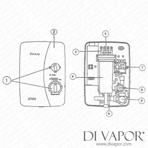 Galaxy G7000 Electric Shower - Post 2000 Spare Parts