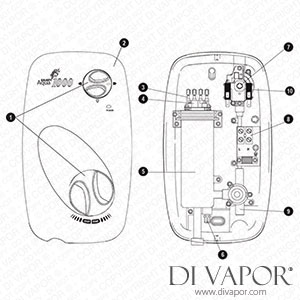 Galaxy Aqua 1000 Electric Shower - Post 2000 Spare Parts