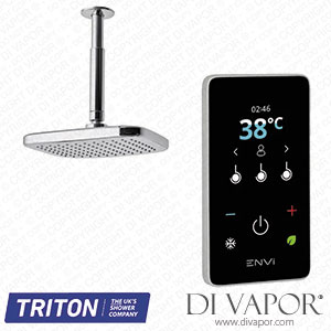 Triton GEENVF12 ENVi? Electric Shower 10.5kW with Ceiling Fed Fixed Head Kit - Silver Spare Parts