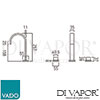 VADO GEO-101-CP-GEO Mixer Spare Parts Diagram