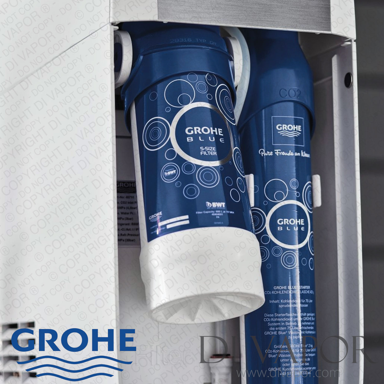 GROHE 40404001 Blue Replacement Water Filter (Small - 600 Litre)