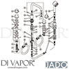 Jado H2053AA GEN1 Mixer Spare Tech Diagram