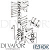 Jado H2441AA Mixer Spare Tech Diagram