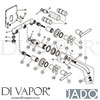 Jado H2483AA Mixer Spare Tech Diagram