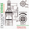 Homebase Evoke Basin Tap Cartridge Hot Diagram