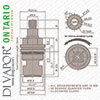 Homebase Ontario Hot 20 Spline Tap Cartridge Diagram