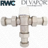 RWC 22mm 2-in-1 Heatguard TMV3-8 Thermostatic Mixing Valve Reliance Water Controls HEAT160020