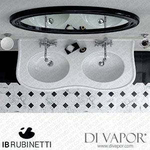 IB Rubinetti HL225RR_1 Hermes + Hermes Elle Monohole Bidet with Two Handles Complete with Drain Spare Parts